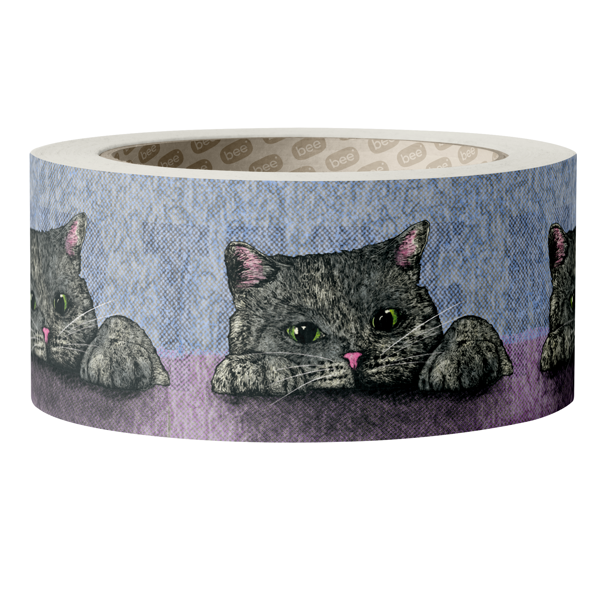 Peeping Black Cat Washi Tape | Fawn & Thistle | Cat Stationery