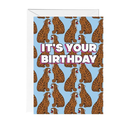 Happy Birthday Cheetah Greeting Card