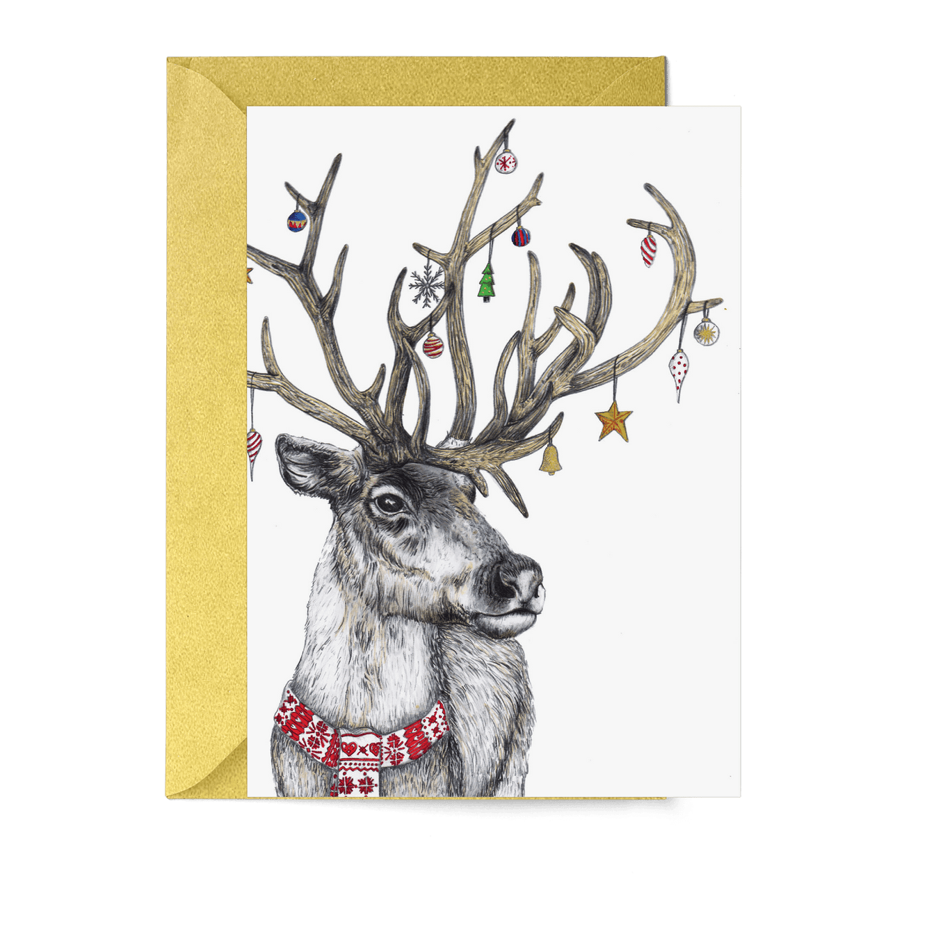 Santa's Helper Reindeer Greeting Card Fawn & Thistle Fawn and Thistle